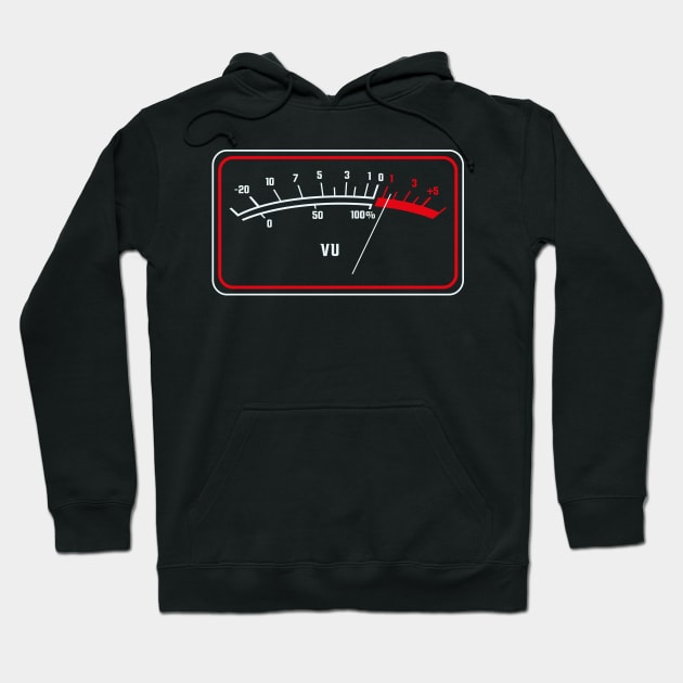 Gift for Audio Engineers Audiophile Lovers Hi Fi Vu Meter Hoodie by Riffize